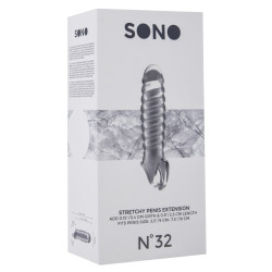 Sono Gaine de pénis Ribby Penis Sono N°32 - 11 x 3 cm Transparente